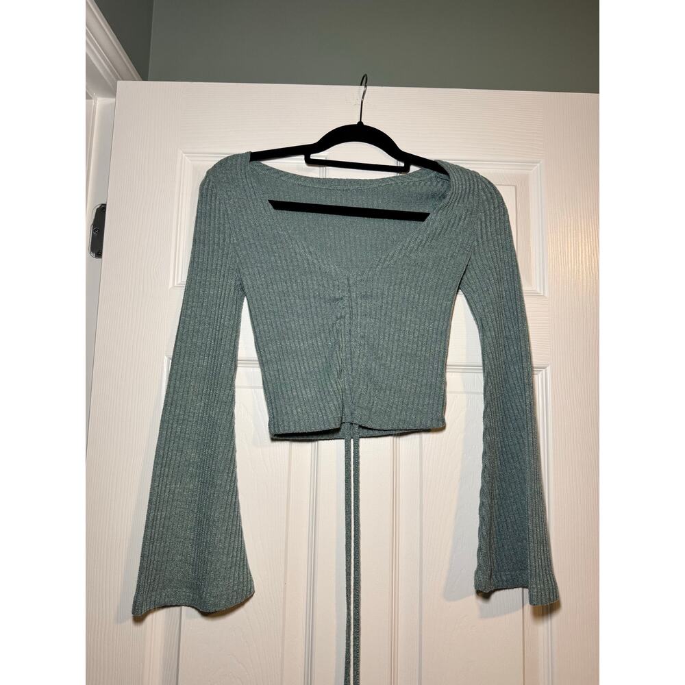 Green Bell Sleeve Adjustable Top